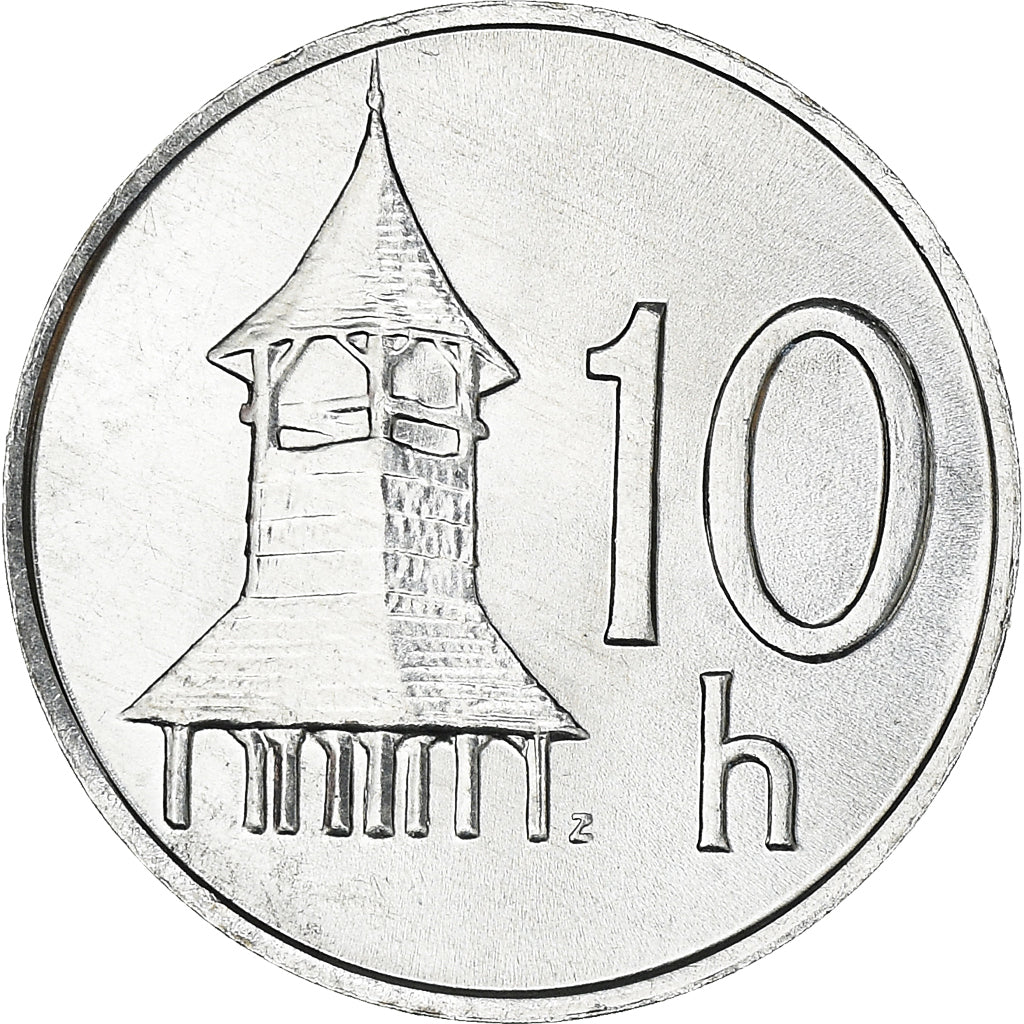 Coin, Slovakia, 10 Halierov, 2001, MS(63), Aluminum, KM:17