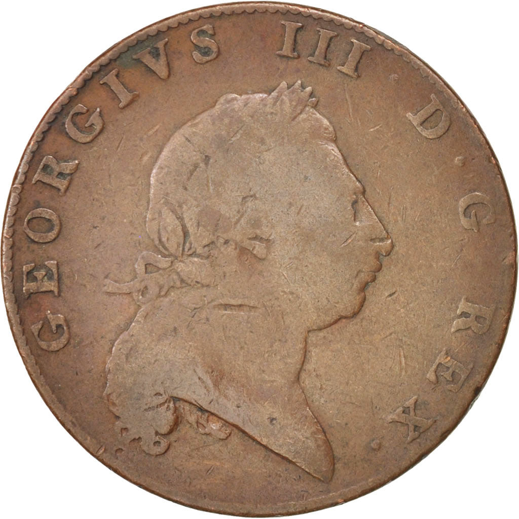 BERMUDA, Penny, 1793, KM #5, VF(20-25), Copper, 12.79