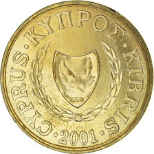Moneta, Cipro, 20 Cents, 2001, SPL+, Nichel-ottone, KM:62.2