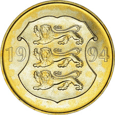 Monnaie, Estonia, 5 Krooni, 1994, SPL, Bronze-Aluminium, KM:30