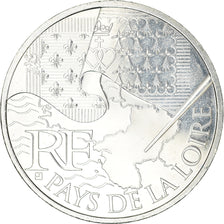 France, 10 Euro, Pays de la Loire, 2010, MS(63), Silver