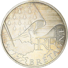 France, 10 Euro, Bretagne, 2010, MS(63), Silver