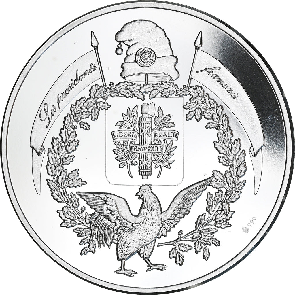 France, Medal, Les Présidents de la République, Albert Lebrun, MS(64), Silver