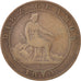 SPAIN, 10 Centimos, 1870, KM #663, VF(20-25), Copper, 9.48
