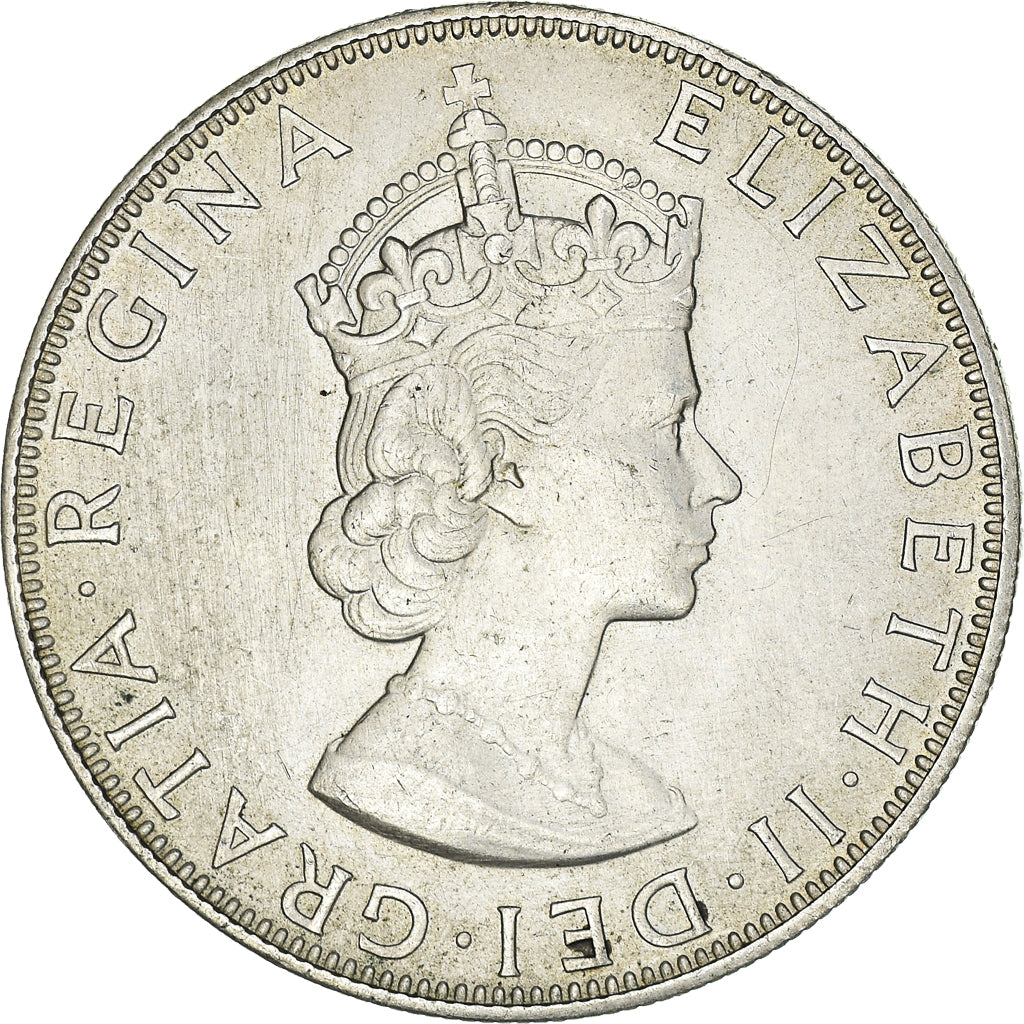 Coin, Bermuda, Elizabeth II, Crown, 1964, AU(50-53), Silver, KM:14