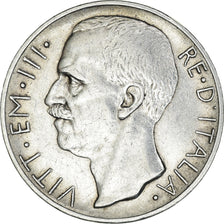 Moeda, Itália, Vittorio Emanuele III, 10 Lire, 1927, Rome, EF(40-45), Prata