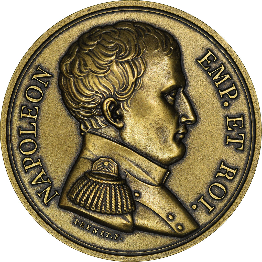 France, Medal, Napoléon Empereur et Roi, Brenet, Restrike, MS(65-70), Bronze