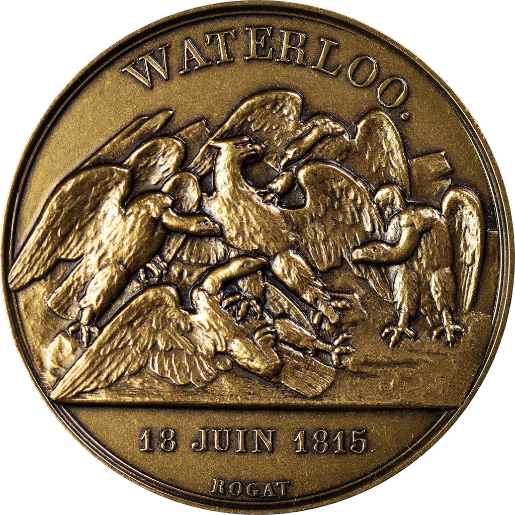 France, Medal, Napoléon Ier, Bataille de Waterloo (1815), Rogat, Restrike