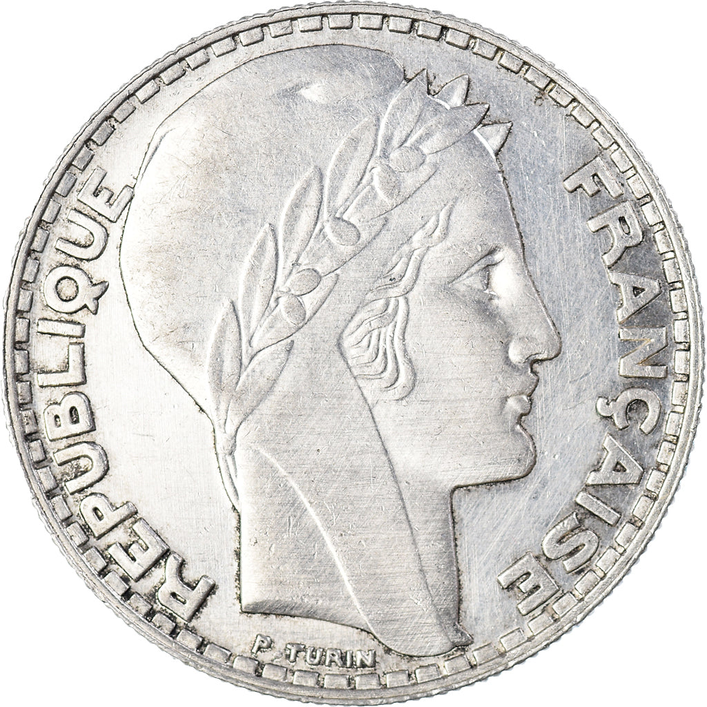 Coin, France, Turin, 20 Francs, 1933, Paris, Rameaux longs, AU(50-53), Silver
