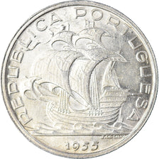 Coin, Portugal, 10 Escudos, 1955, AU(50-53), Silver, KM:586