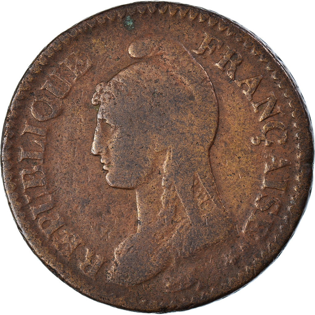 Coin, France, Dupré, Decime, AN 5, Paris, VF(20-25), Bronze, KM:644.1