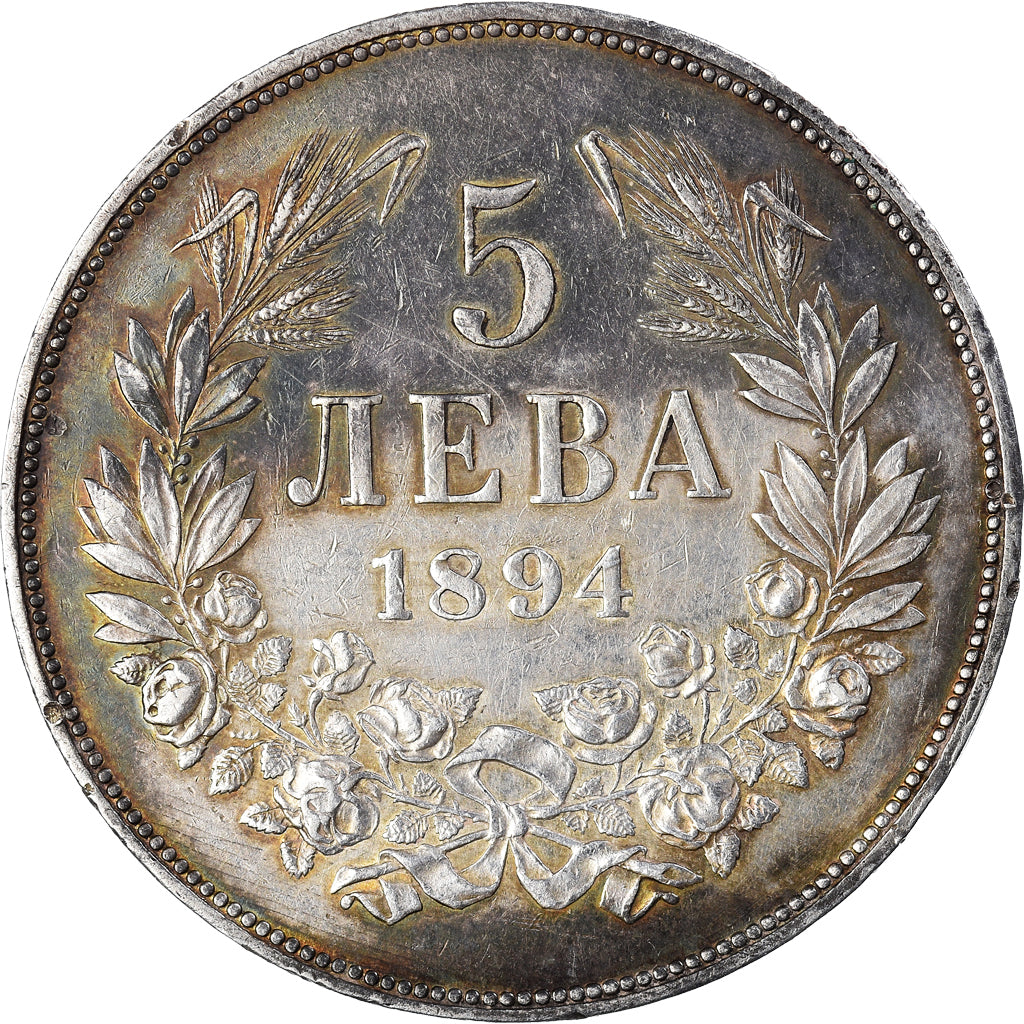 Coin, Bulgaria, Ferdinand I, 5 Leva, 1894, Kormoczbanya, Hungary, AU(55-58)