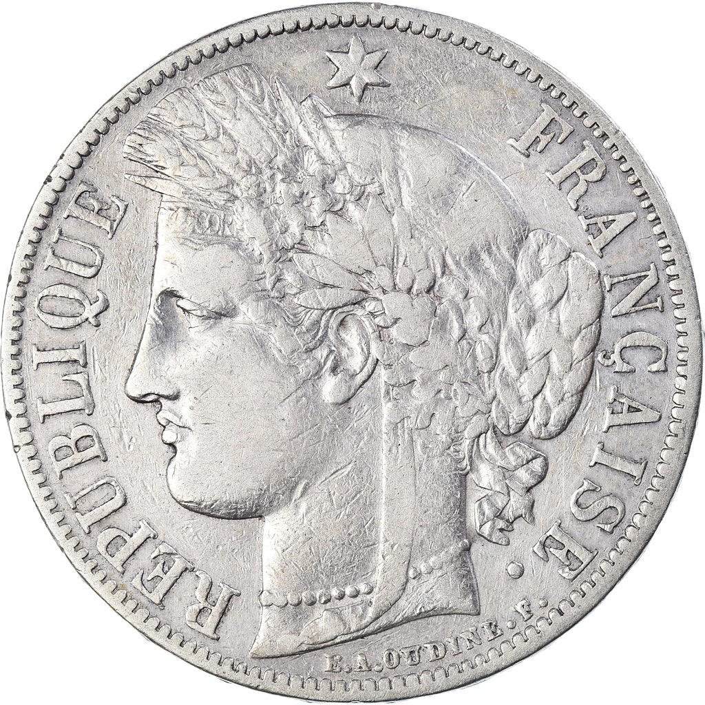 Moneta, Francja, Cérès, 5 Francs, 1870, Paris, Cérès avec légende