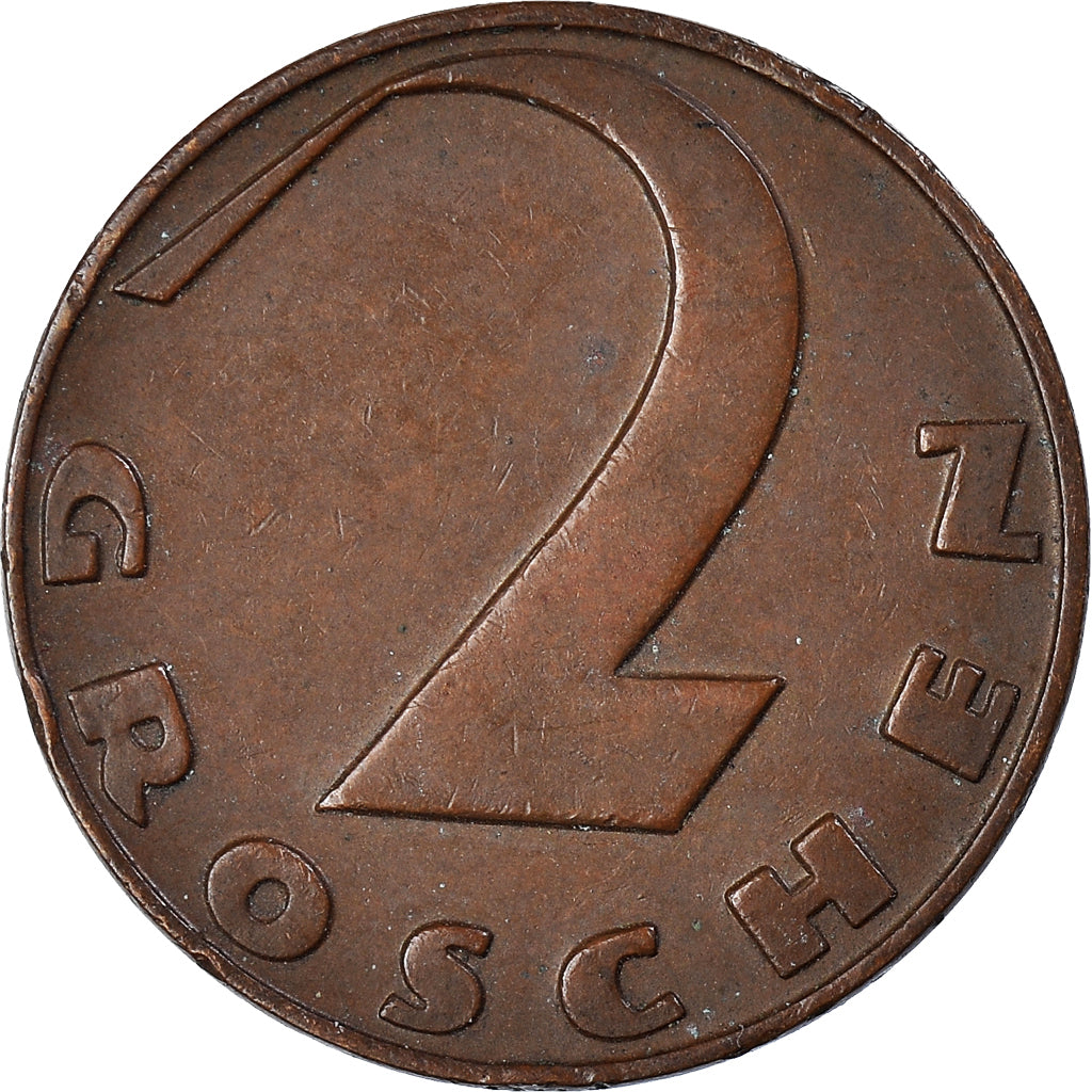 Moneta, Austria, 2 Groschen, 1938, BB, Bronzo, KM:2837