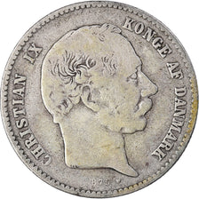 Coin, Denmark, Christian IX, Krone, 1875, Copenhagen, VF(30-35), Silver
