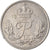 Moneda, Dinamarca, Frederik IX, 25 Öre, 1954, Copenhagen, MBC+, Cobre -