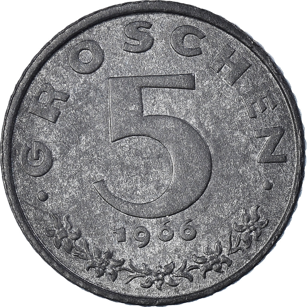 Coin, Austria, 5 Groschen, 1966, AU(50-53), Zinc, KM:2875
