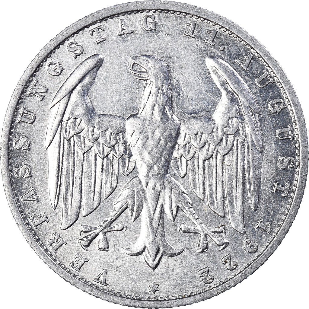 Monnaie, Allemagne, République de Weimar, 3 Mark, 1922, Berlin, SUP, Aluminium