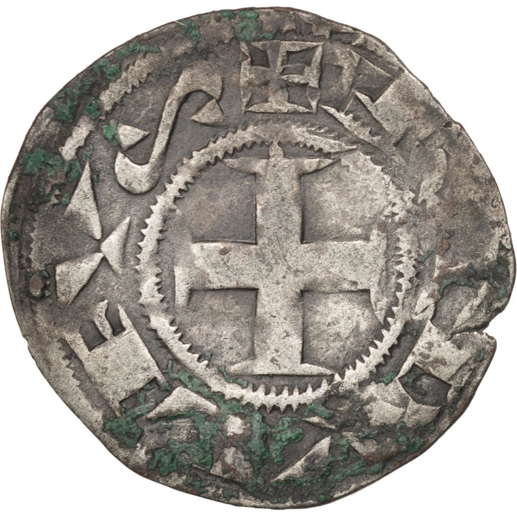 FRANCE, Denarius, Deols, VF(30-35), Silver, Boudeau #277, 1.11