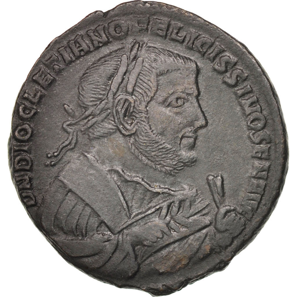 Diocletian, Follis, Aquileia, AU(50-53), Bronze, RIC #64a, 9.12