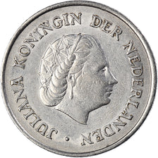 Munten, Nederland, Juliana, 25 Cents, 1961, ZF+, Nickel, KM:183