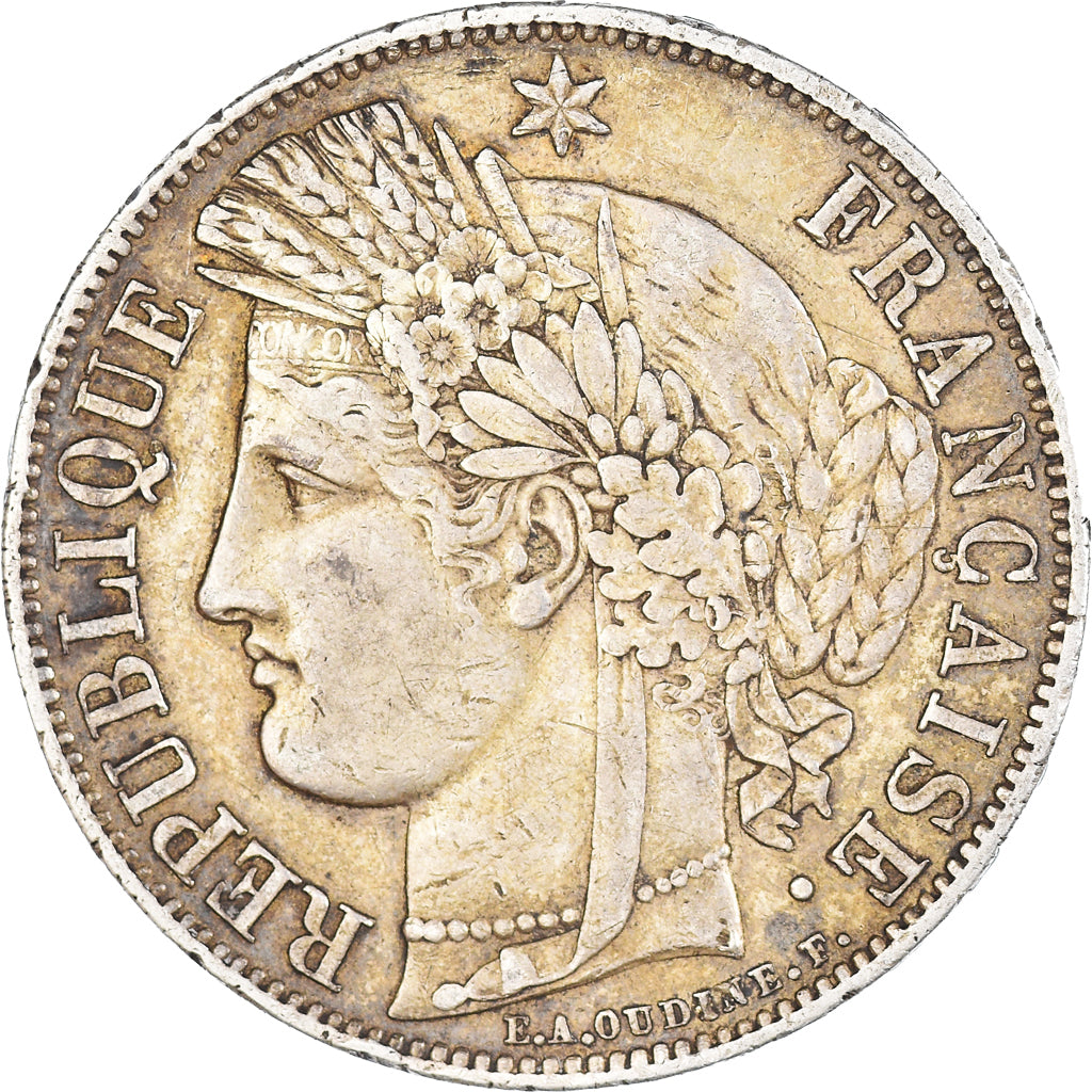 Coin, France, Cérès, 5 Francs, 1851, Paris, AU(50-53), Silver, KM:761.1