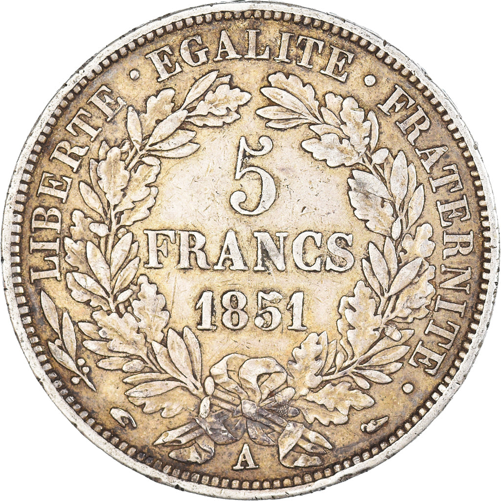 Coin, France, Cérès, 5 Francs, 1851, Paris, AU(50-53), Silver, KM:761.1
