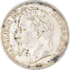 Munten, Frankrijk, Napoléon III, 5 Francs, 1869, Strasbourg, FR+, Zilver