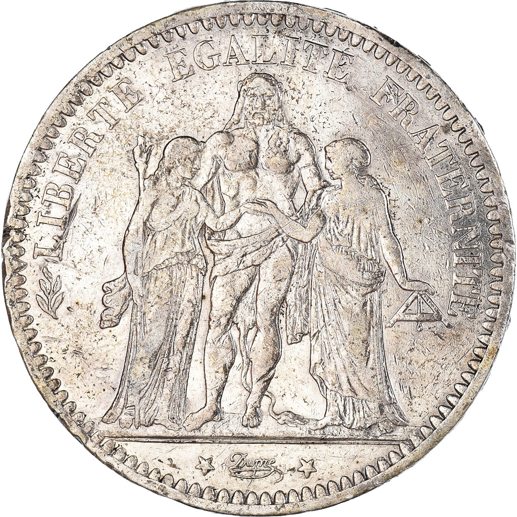 Coin, France, Hercule, 5 Francs, 1873, Bordeaux, VF(30-35), Silver, KM:820.2