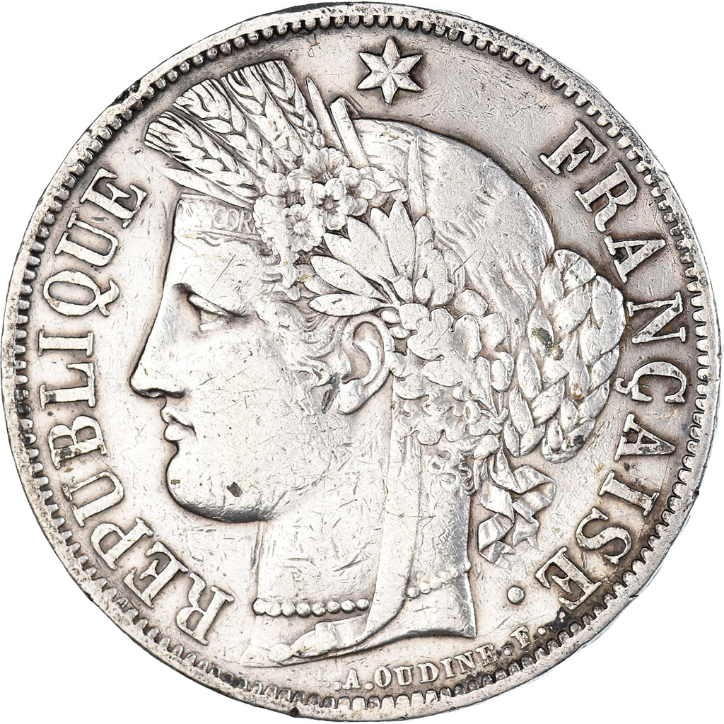 Coin, France, Cérès, 5 Francs, 1850, Paris, EF(40-45), Silver, KM:761.1