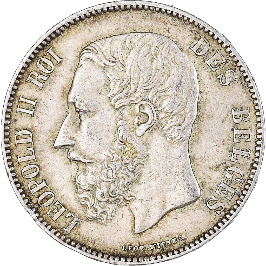 Monnaie, Belgique, Leopold II, 5 Francs, 5 Frank, 1870, Bruxelles, TTB+, Argent