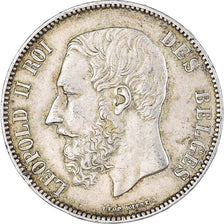 Monnaie, Belgique, Leopold II, 5 Francs, 5 Frank, 1870, Bruxelles, TTB+, Argent