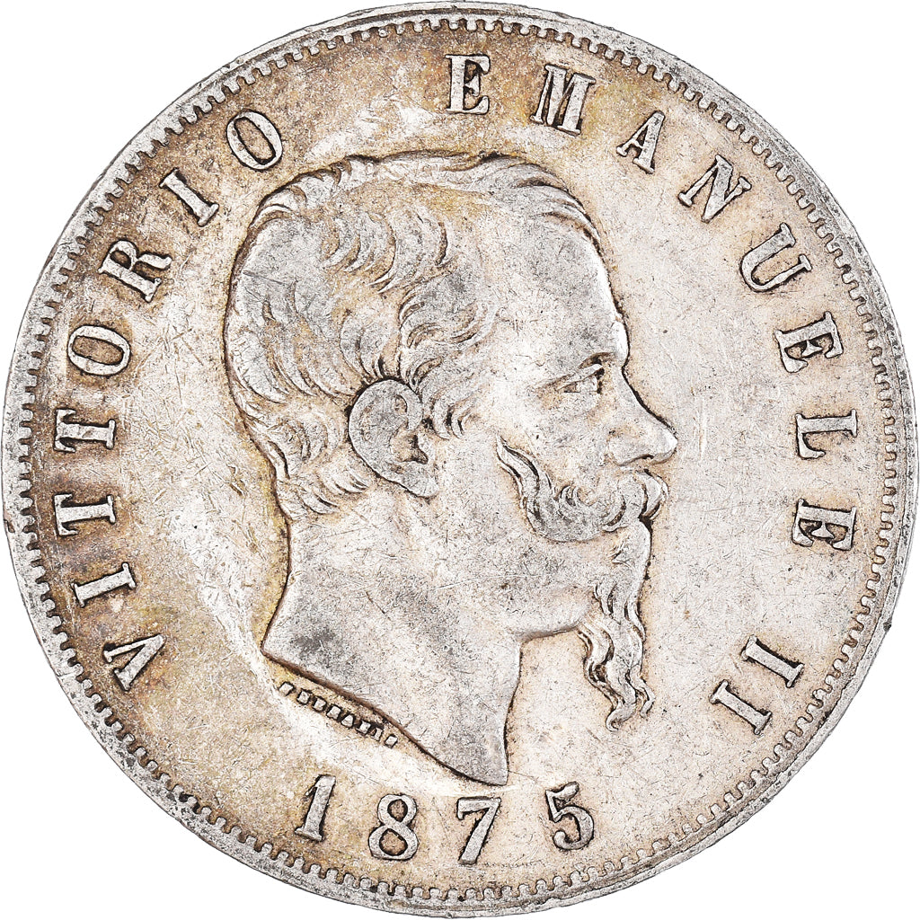 Monnaie, Italie, Vittorio Emanuele II, 5 Lire, 1875, Milan, TTB, Argent, KM:8.3
