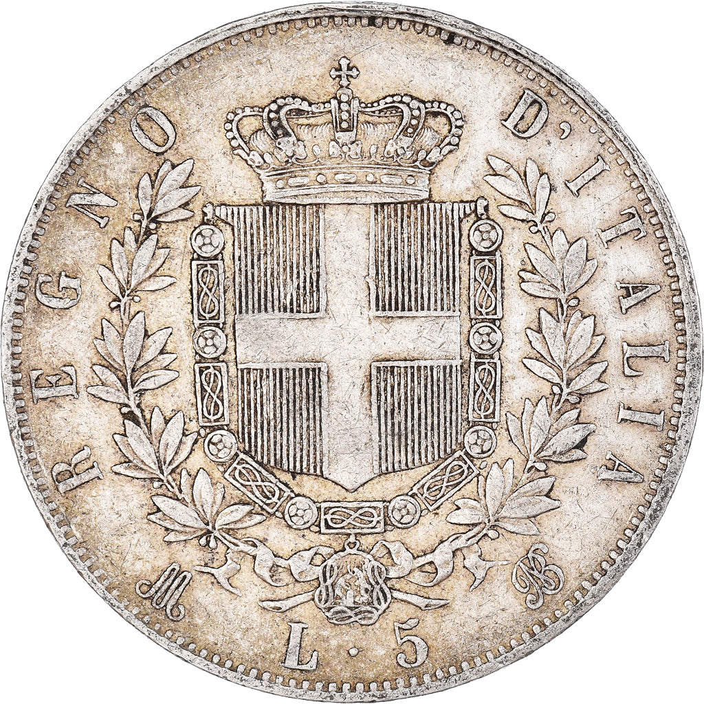 Monnaie, Italie, Vittorio Emanuele II, 5 Lire, 1875, Milan, TTB, Argent, KM:8.3