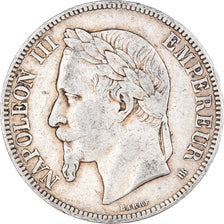 Moeda, França, Napoléon III, 5 Francs, 1868, Strasbourg, EF(40-45), Prata