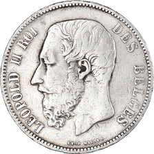 Coin, Belgium, Leopold II, 5 Francs, 5 Frank, 1867, VF(30-35), Silver, KM:24