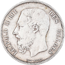 Coin, Belgium, Leopold II, 5 Francs, 5 Frank, 1867, VF(30-35), Silver, KM:24
