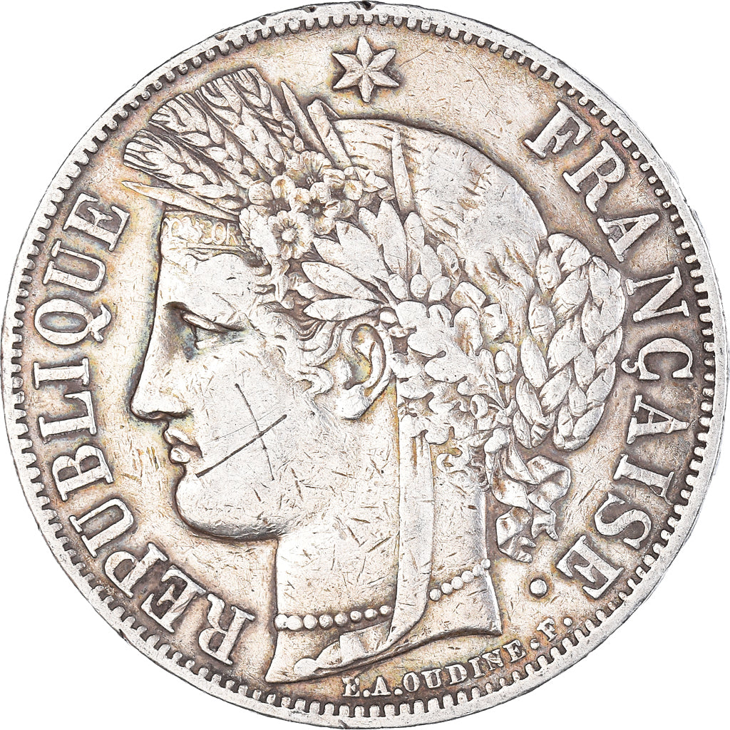 Coin, France, Cérès, 5 Francs, 1850, Paris, VF(30-35), Silver, KM:761.1