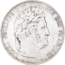 Moneta, Francia, Louis-Philippe, 5 Francs, 1844, Lille, BB, Argento, KM:749.13