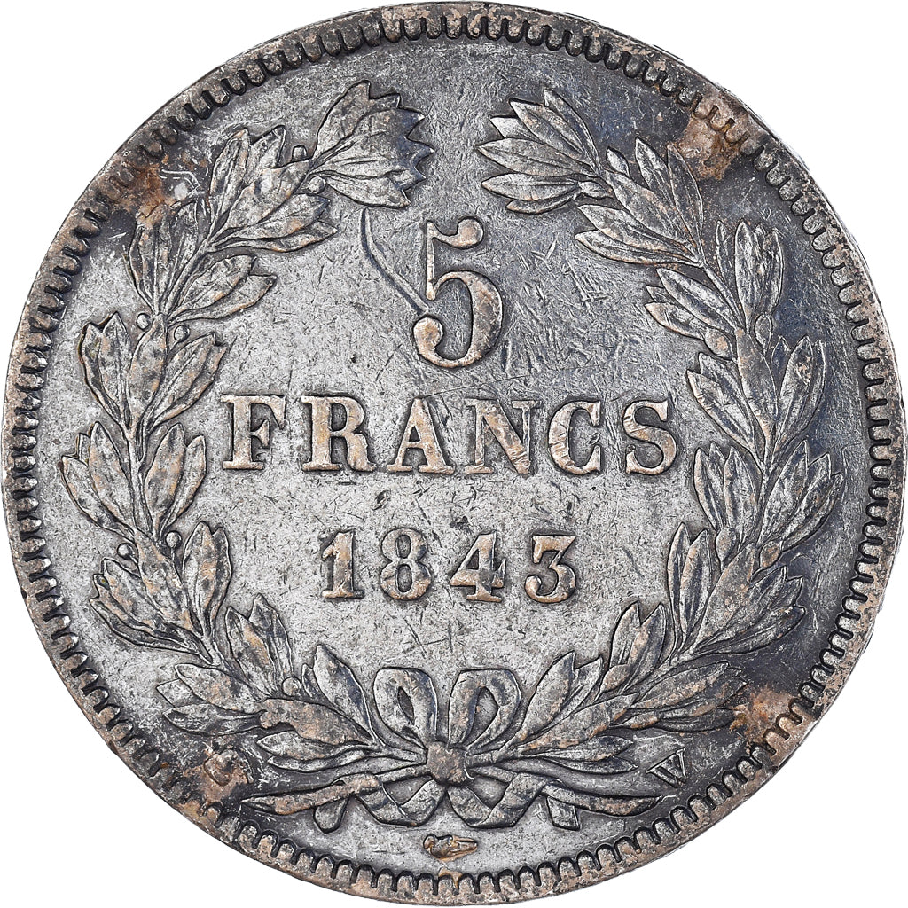 Coin, France, Louis-Philippe, 5 Francs, 1843, Lille, EF(40-45), Silver