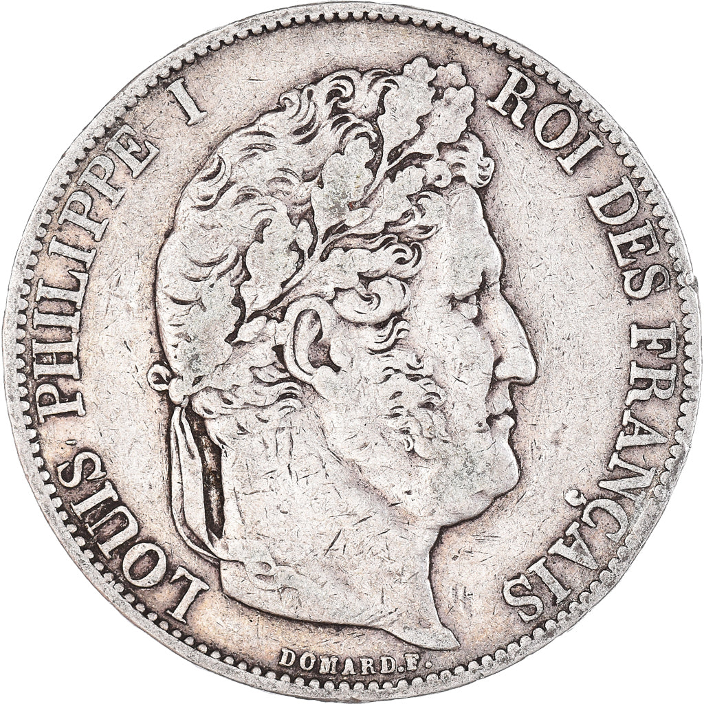 Coin, France, Louis-Philippe, 5 Francs, 1848, Strasbourg, EF(40-45), Silver