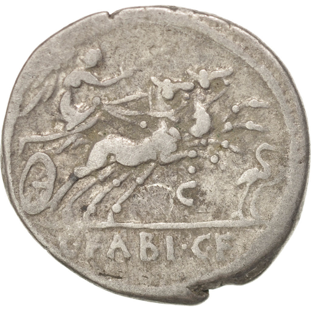 Fabia, Denarius, Rome, VF(30-35), Silver, 3.80