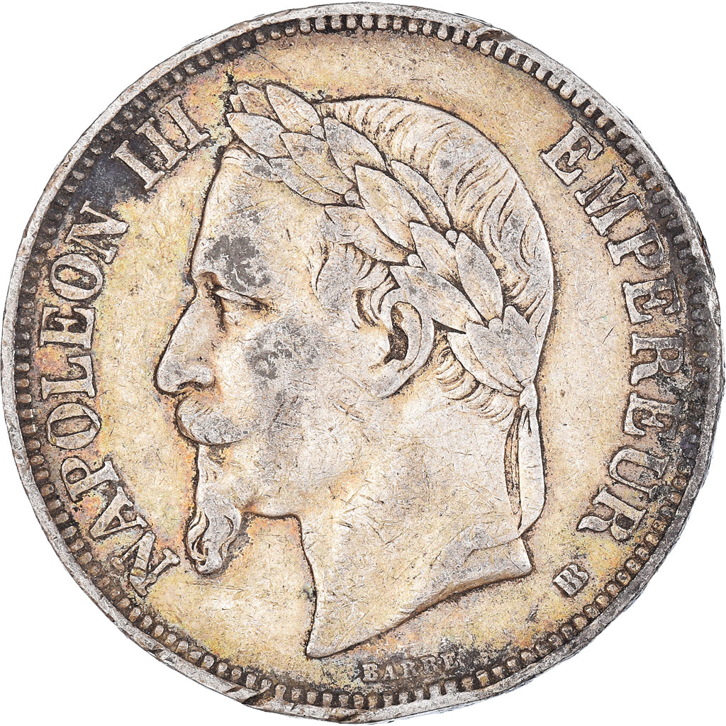 Coin, France, Napoleon III, 5 Francs, 1868, Strasbourg, VF(30-35), Silver