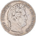 Moeda, França, Louis-Philippe, 5 Francs, 1834, Rouen, VF(20-25), Prata
