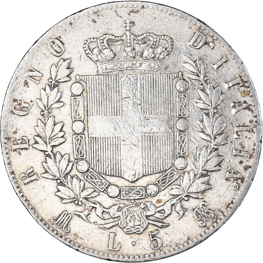 Moneta, Italia, Vittorio Emanuele II, 5 Lire, 1874, Milan, BB, Argento, KM:8.3