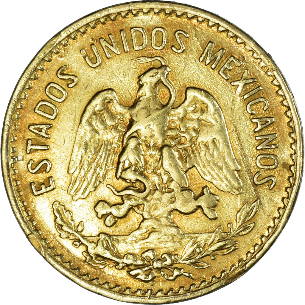 Moneda, México, 5 Pesos, 1955, Mexico City, BC+, Oro, KM:464