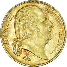 Munten, Frankrijk, Louis XVIII, 20 Francs, 1817, Paris, PR, Goud, KM:712.1