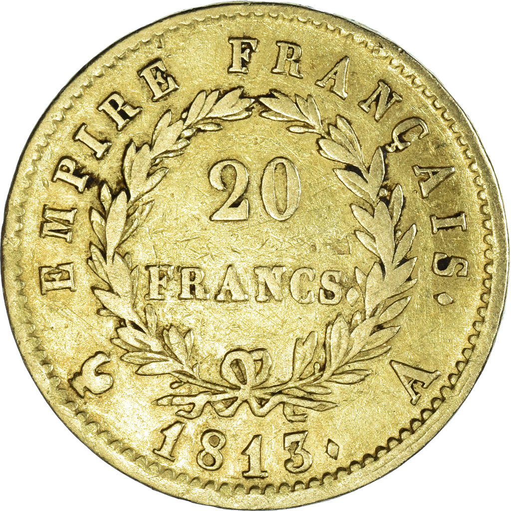 Munten, Frankrijk, Napoléon I, 20 Francs, 1813, Paris, FR, Goud, KM:695.1