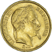 Munten, Frankrijk, Napoléon III, 20 Francs, 1864, Paris, PR, Goud, KM:801.1