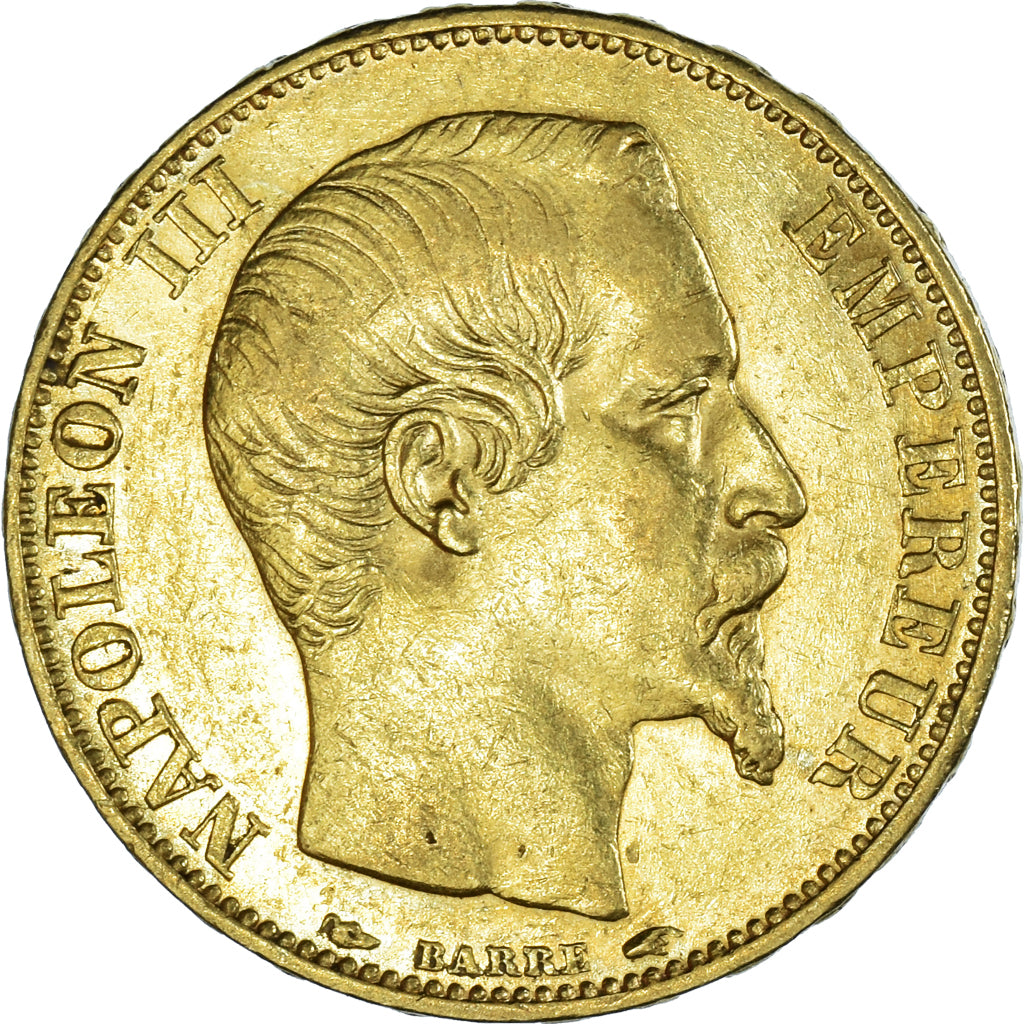 Moeda, França, Napoleon III, Napoléon III, 20 Francs, 1854, Paris, AU(55-58)